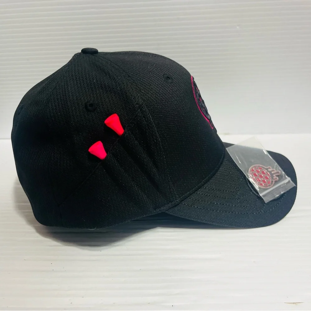 Bonk Golf Men’s Fitted Golf Hat w/Tee Holder & Magnetic Ball Marker Size - M-L - Picture 5 of 9